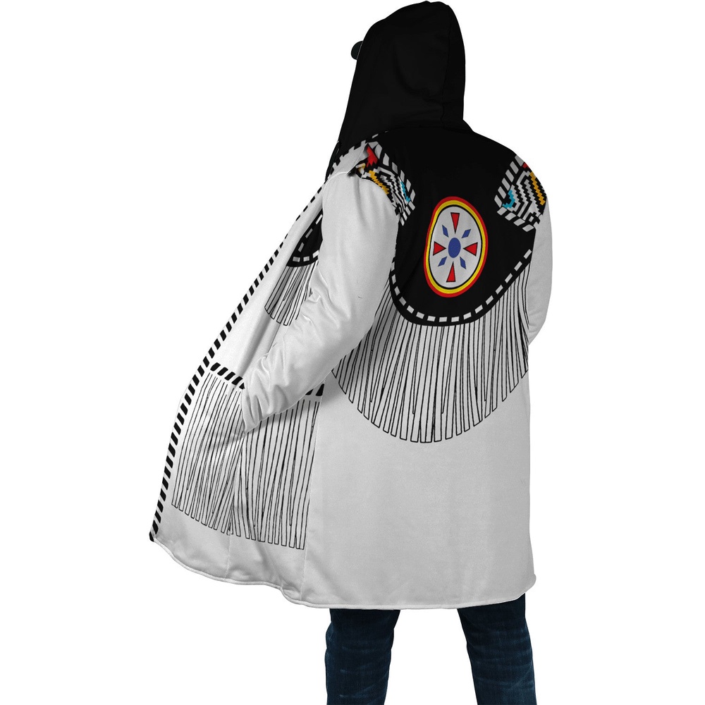 Native American Coat, Symbol Of The Sun Native American 3D All Over Printed Hooded Cloak Coat Native American Coat, Symbol Of The Sun Native American 3D All Over Printed Hooded Cloak Coat