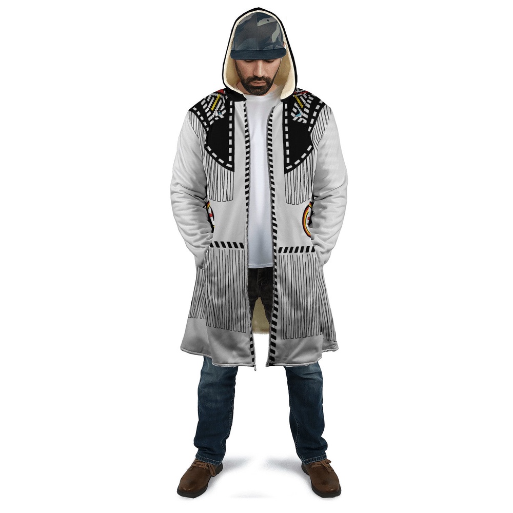 Native American Coat, Symbol Of The Sun Native American 3D All Over Printed Hooded Cloak Coat Native American Coat, Symbol Of The Sun Native American 3D All Over Printed Hooded Cloak Coat