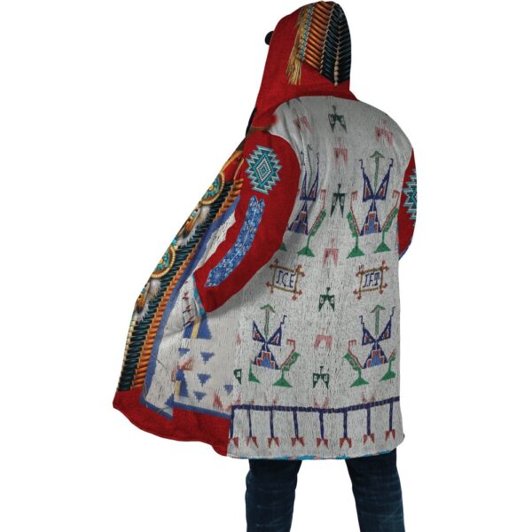 Native American Coat, Thanksgiving Native American 3D All Over Printed Hooded Cloak Coat