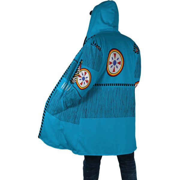 Native American Coat, Tribal Motifs Native American 3D All Over Printed Hooded Cloak Coat