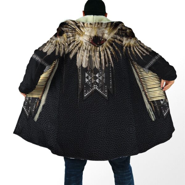 Native American Coat, Tribal Native American 3D All Over Printed Hooded Cloak Coat