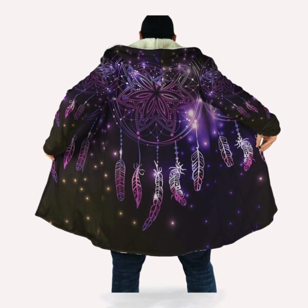 Native American Coat, Universe Dreamcatcher Native American 3D All Over Printed Hooded Cloak Coat
