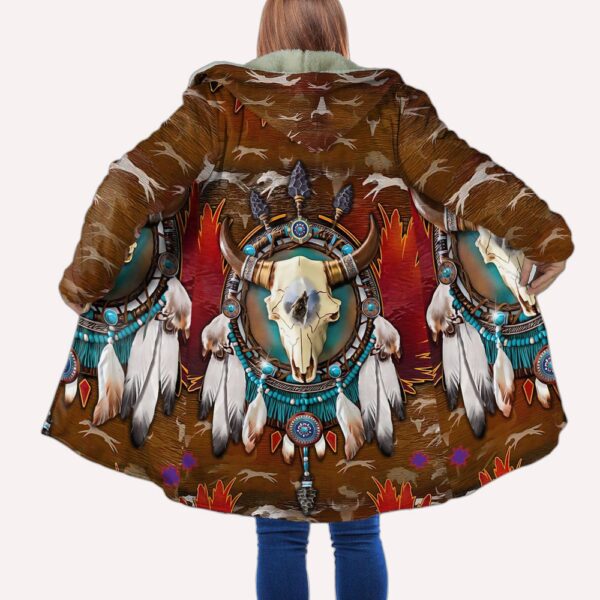 Native American Coat, Vintage Antelope Tribal Style Native American Hooded Cloak Coat, Native American Hoodies