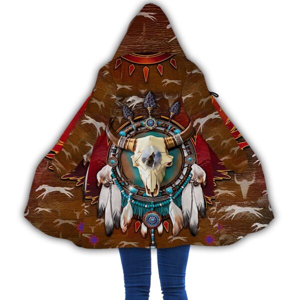 Native American Coat, Vintage Antelope Tribal Style Native American Hooded Cloak Coat, Native American Hoodies