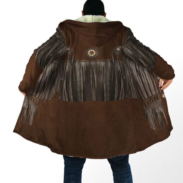 Native American Coat, Vintage Native American 3D All Over Printed Hooded Cloak Coat