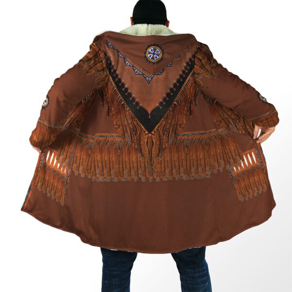 Native American Coat, Vintage Style Native American 3D All Over Printed Hooded Cloak Coat