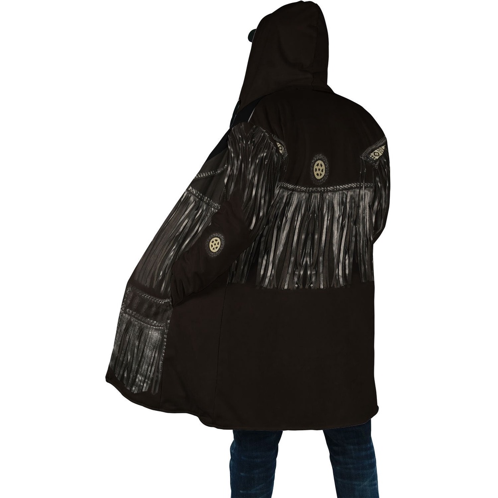 Native American Coat, Western Cowboy Native American 3D All Over Printed Hooded Cloak Coat Native American Coat, Western Cowboy Native American 3D All Over Printed Hooded Cloak Coat