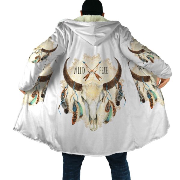 Native American Coat, Wild Free Native American 3D All Over Printed Hooded Cloak Coat