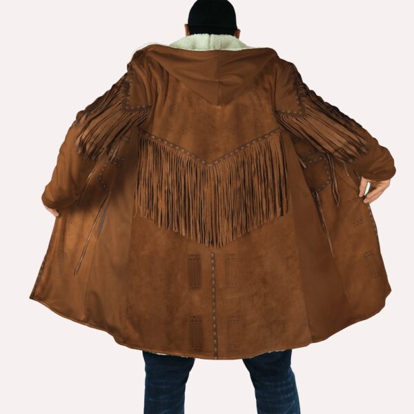 Native American Coat, Wild West Native American 3D All Over Printed Hooded Cloak Coat