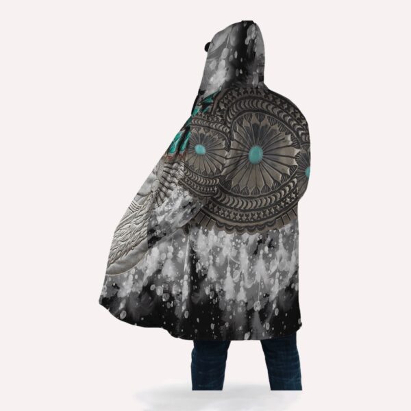 Native American Coat, Wilderness Spirit Native American 3D All Over Printed Hooded Cloak Coat