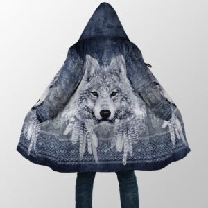 Native American Coat, Wolf Ancient Tribal Pattern…