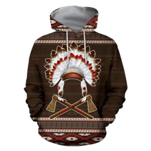 Native American Hoodie Aboriginal Hat Motifs Native American 3D All Over Printed Hoodie Native American Style Hoodie 1 kbcjro.jpg