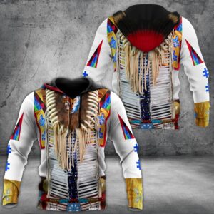 Native American Hoodie, Aboriginal Style Native American 3D All Over Printed Hoodie, Native American Style Hoodie