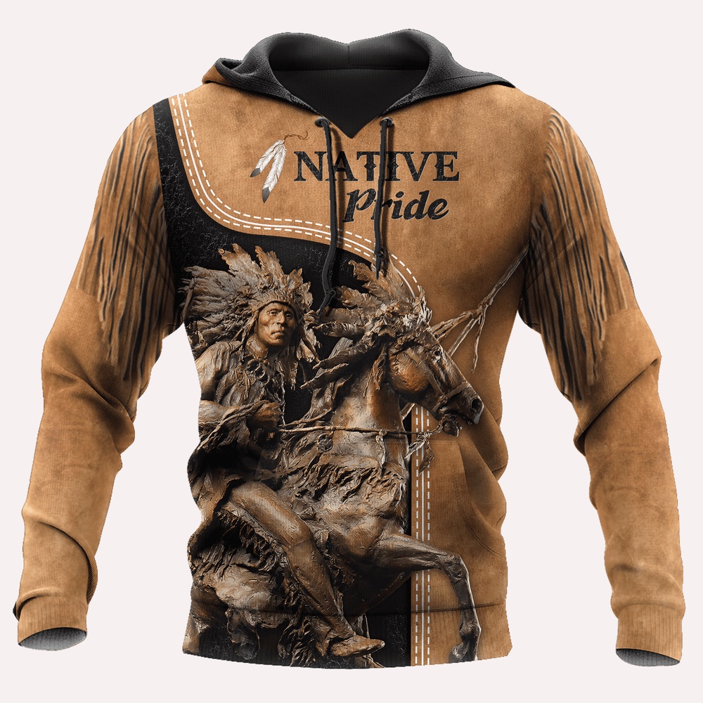 Native American Hoodie, Battle Native American Pride 3D All Over Printed Hoodie, Native American Style Hoodie