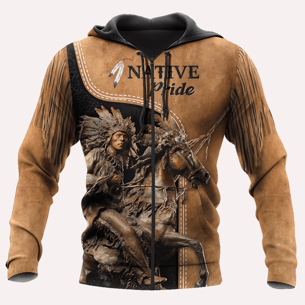 Native American Hoodie, Battle Native American Pride 3D All Over Printed Hoodie, Native American Style Hoodie