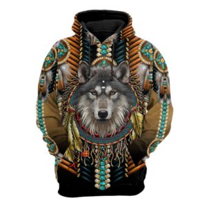 Native American Hoodie Beautiful Tribe Wolf Native American 3D All Over Printed Hoodie Native American Style Hoodie 1 kvni97.jpg