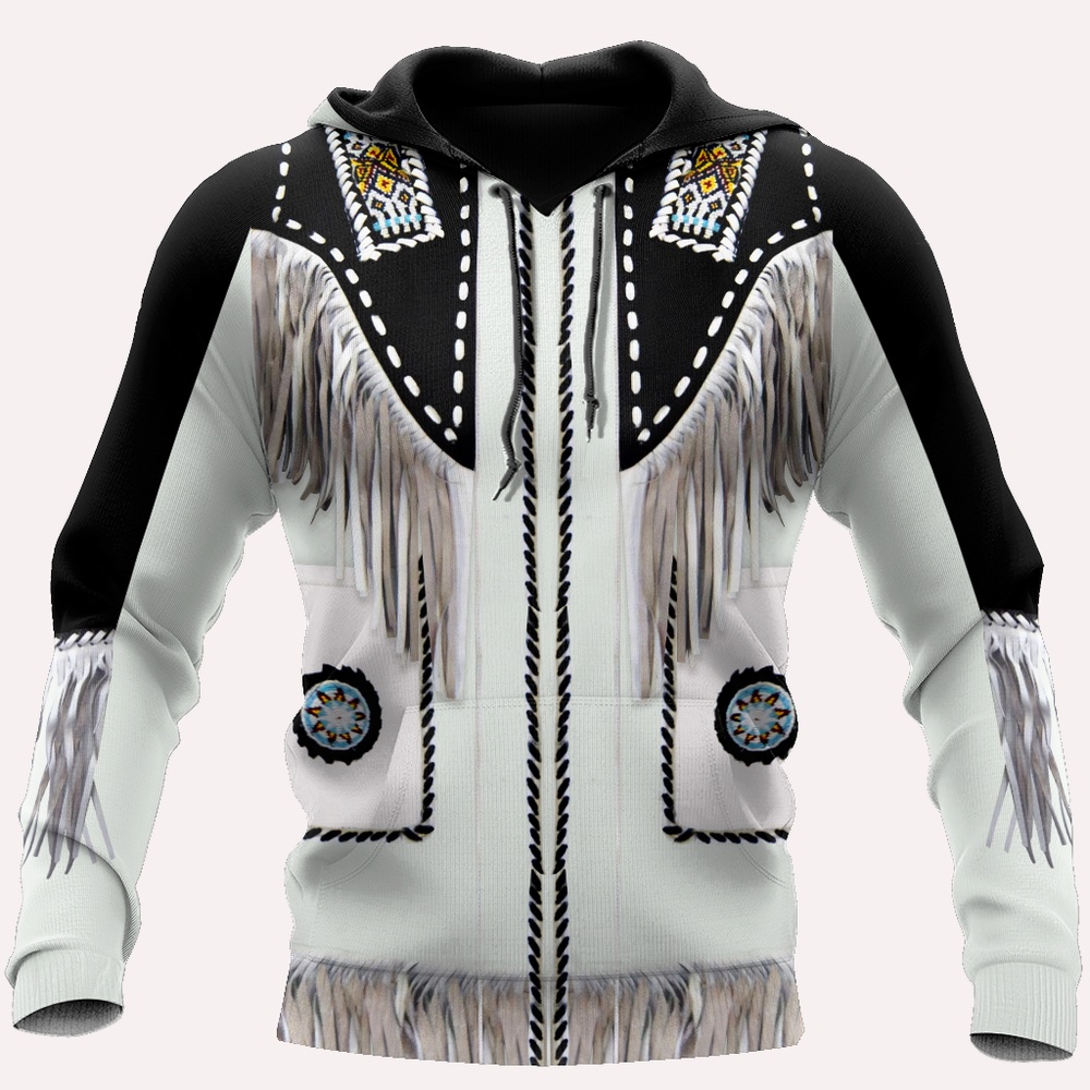 Native American Hoodie, Black And White Native American 3D All Over Printed Hoodie, Native American Style Hoodie Native American Hoodie, Black And White Native American 3D All Over Printed Hoodie, Native American Style Hoodie