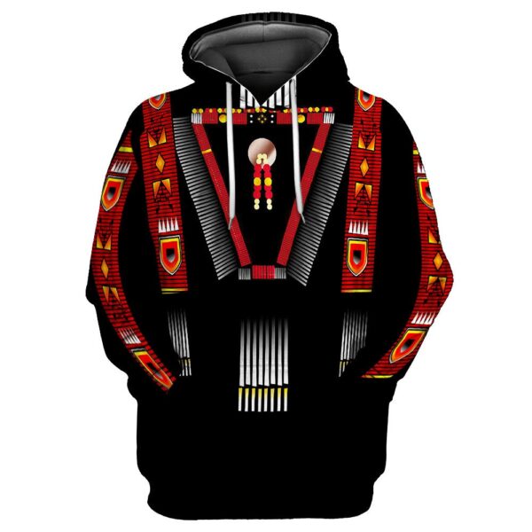 Native American Hoodie, Black Native American 3D All Over Printed Hoodie, Native American Style Hoodie