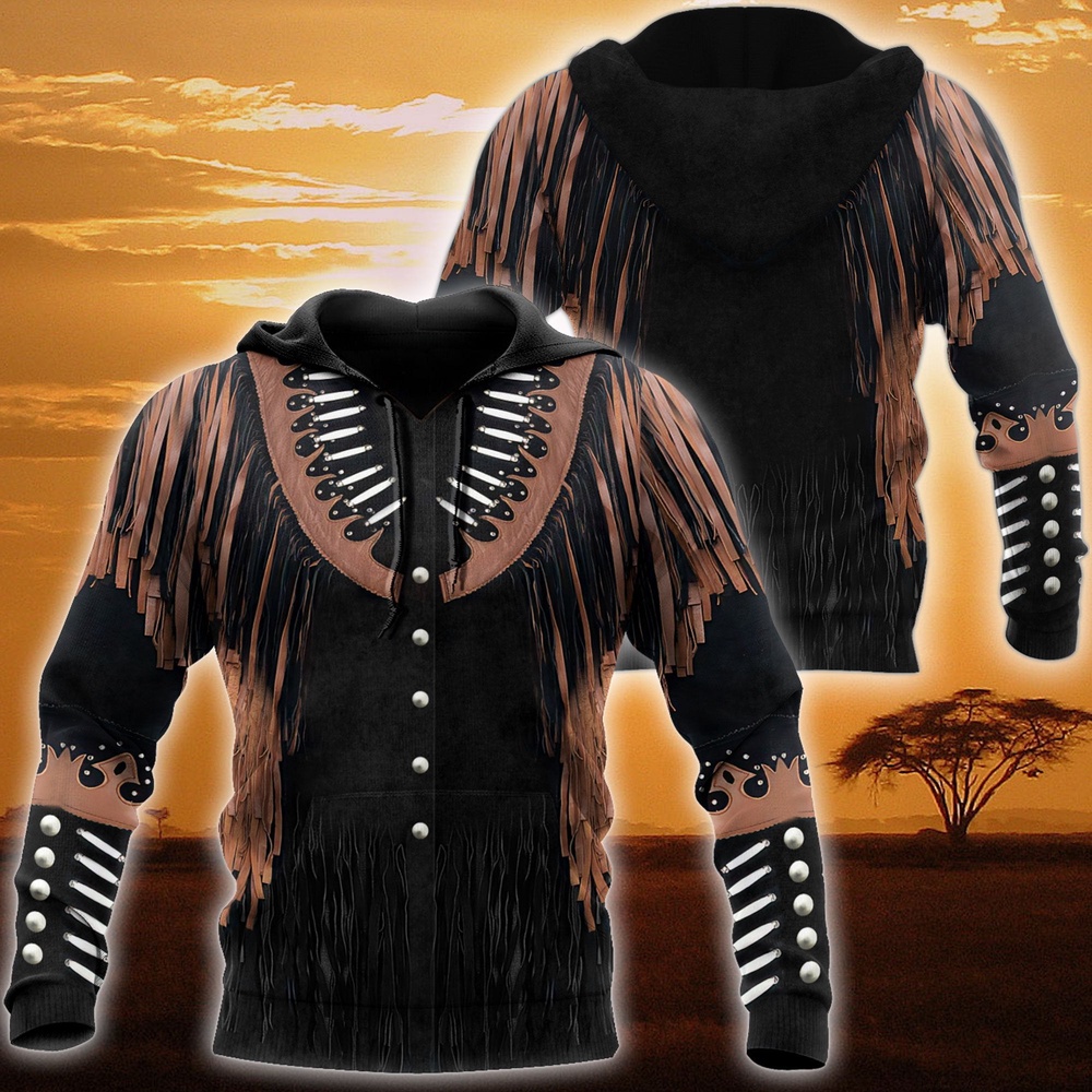 Native American Hoodie, Black Suede Motifs Native American 3D All Over Printed Hoodie, Native American Style Hoodie Native American Hoodie, Black Suede Motifs Native American 3D All Over Printed Hoodie, Native American Style Hoodie