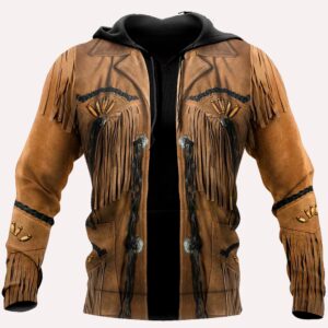 Native American Hoodie, Brown Native American 3D…