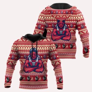 Native American Hoodie, Combatant Native American 3D…