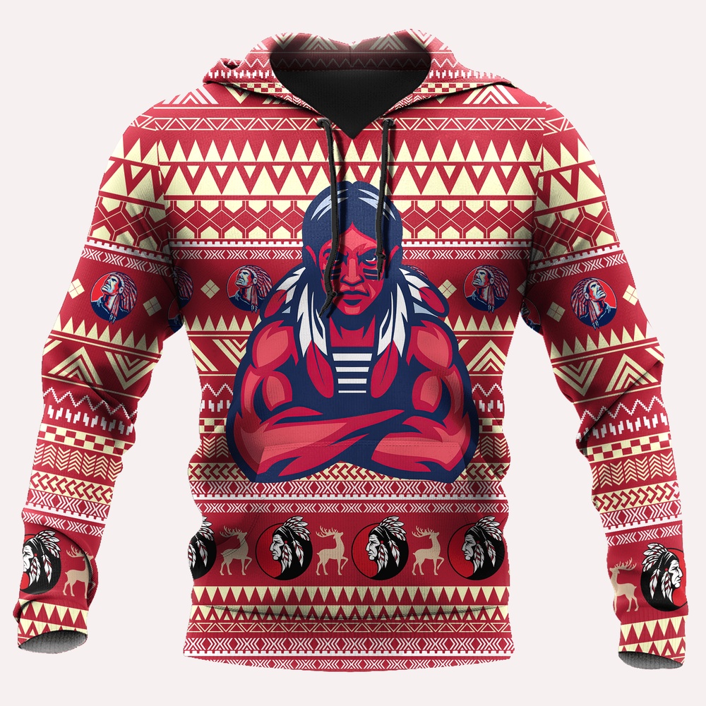 Native American Hoodie, Combatant Native American 3D All Over Printed Hoodie, Native American Style Hoodie