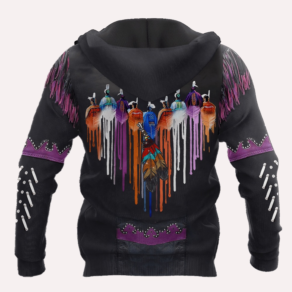 Native American Hoodie, Cosmos Native American 3D All Over Printed Hoodie, Native American Style Hoodie