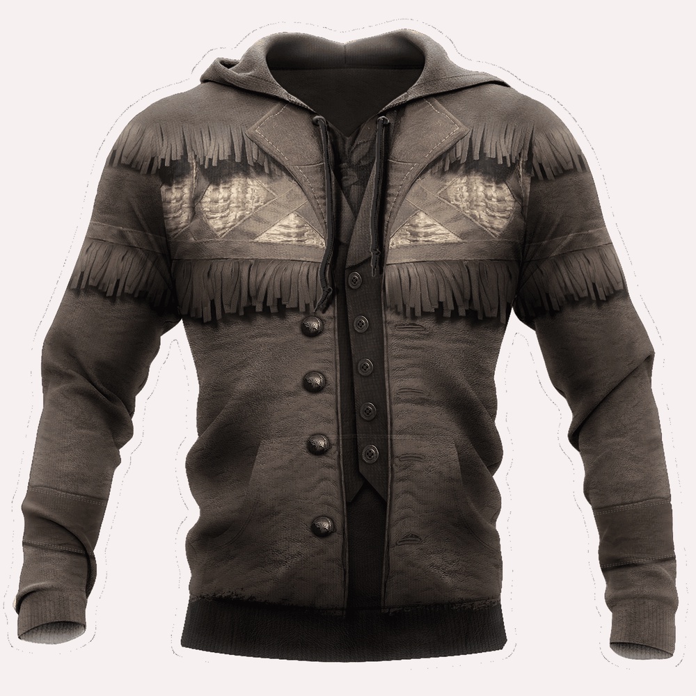 Native American Hoodie, Cowboy Jacket Motifs Native American 3D All Over Printed Hoodie, Native American Style Hoodie Native American Hoodie, Cowboy Jacket Motifs Native American 3D All Over Printed Hoodie, Native American Style Hoodie