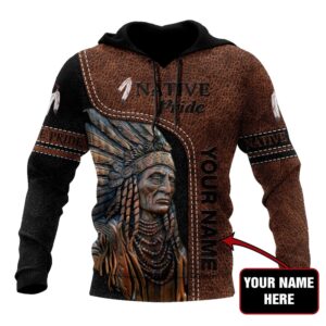 Native American Hoodie, Custom Name Tribal Crew…