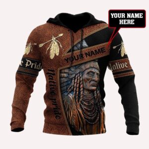 Native American Hoodie, Customize Name Pride Of…