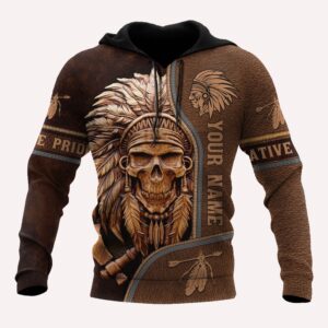 Native American Hoodie, Customize Name Tribal Pride…