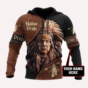 Native American Hoodie, Customize Name Village Elder…