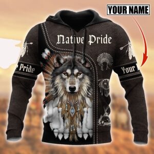 Native American Hoodie Customize Name Wofl Native American Pride 3D All Over Printed Hoodie Native American Style Hoodie 2 c9alsv.jpg