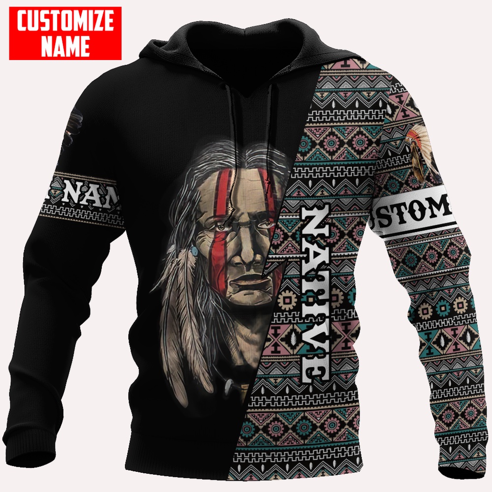 Native American Hoodie, Customized Name Aborigines Native American 3D All Over Printed Hoodie, Native American Style Hoodie Native American Hoodie, Customized Name Aborigines Native American 3D All Over Printed Hoodie, Native American Style Hoodie