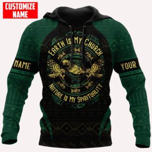 Native American Hoodie, Customized Name Earth Is…