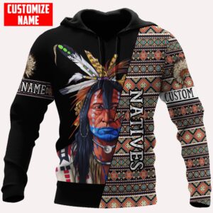 Native American Hoodie, Customized Name Ethnic Tribal…