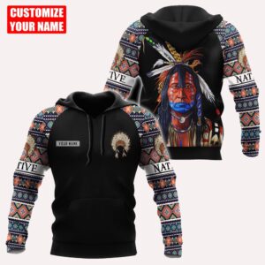 Native American Hoodie, Customized Name Leader Native…