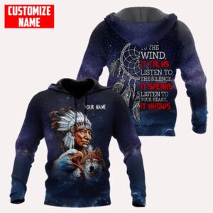 Native American Hoodie, Customized Name Listen to…