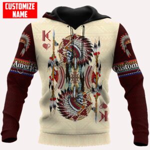Native American Hoodie, Customized Name Reverence Native…