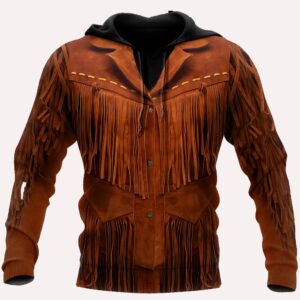 Native American Hoodie, Deep Brown Native American…