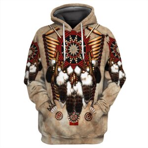 Native American Hoodie, Determination Native American 3D…
