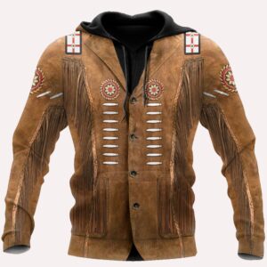 Native American Hoodie, Earthy Brown Native American…