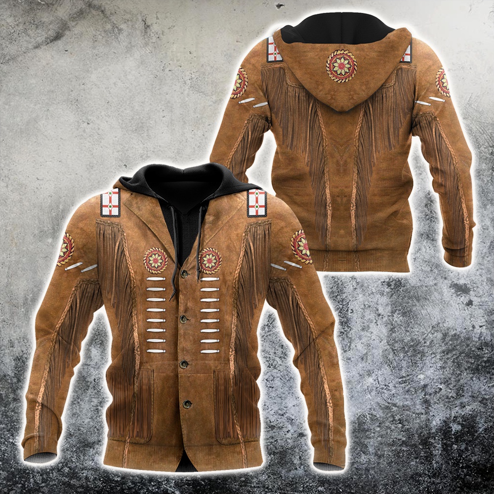 Native American Hoodie, Earthy Brown Native American 3D All Over Printed Hoodie, Native American Style Hoodie Native American Hoodie, Earthy Brown Native American 3D All Over Printed Hoodie, Native American Style Hoodie