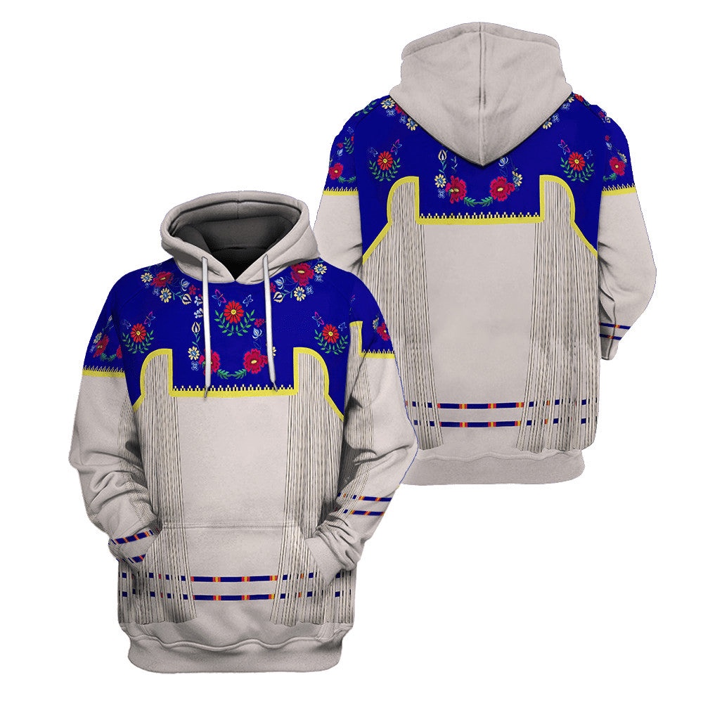 Native American Hoodie, Flower Pattern Native American 3D All Over Printed Hoodie, Native American Style Hoodie Native American Hoodie, Flower Pattern Native American 3D All Over Printed Hoodie, Native American Style Hoodie