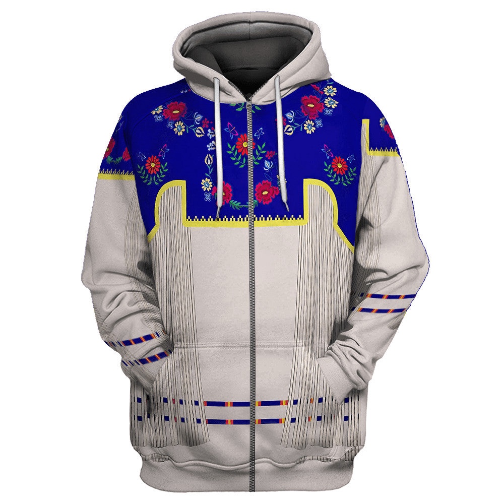 Native American Hoodie, Flower Pattern Native American 3D All Over Printed Hoodie, Native American Style Hoodie Native American Hoodie, Flower Pattern Native American 3D All Over Printed Hoodie, Native American Style Hoodie
