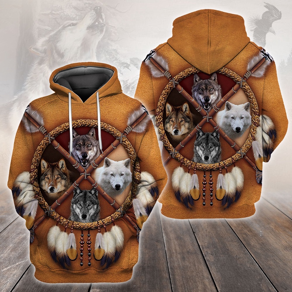 Native American Hoodie, For Wofl Native American 3D All Over Printed Hoodie, Native American Style Hoodie Native American Hoodie, For Wofl Native American 3D All Over Printed Hoodie, Native American Style Hoodie
