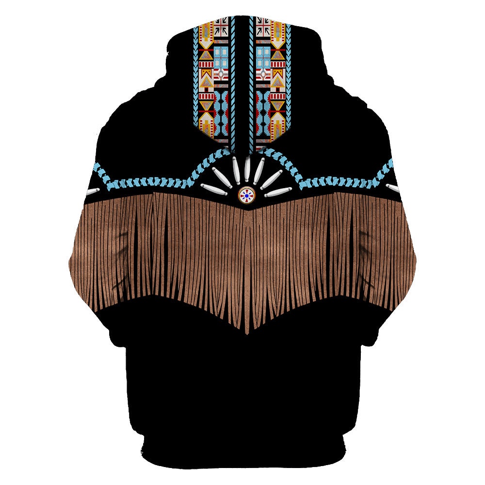 Native American Hoodie, Glam Fashion Native American 3D All Over Printed Hoodie, Native American Style Hoodie