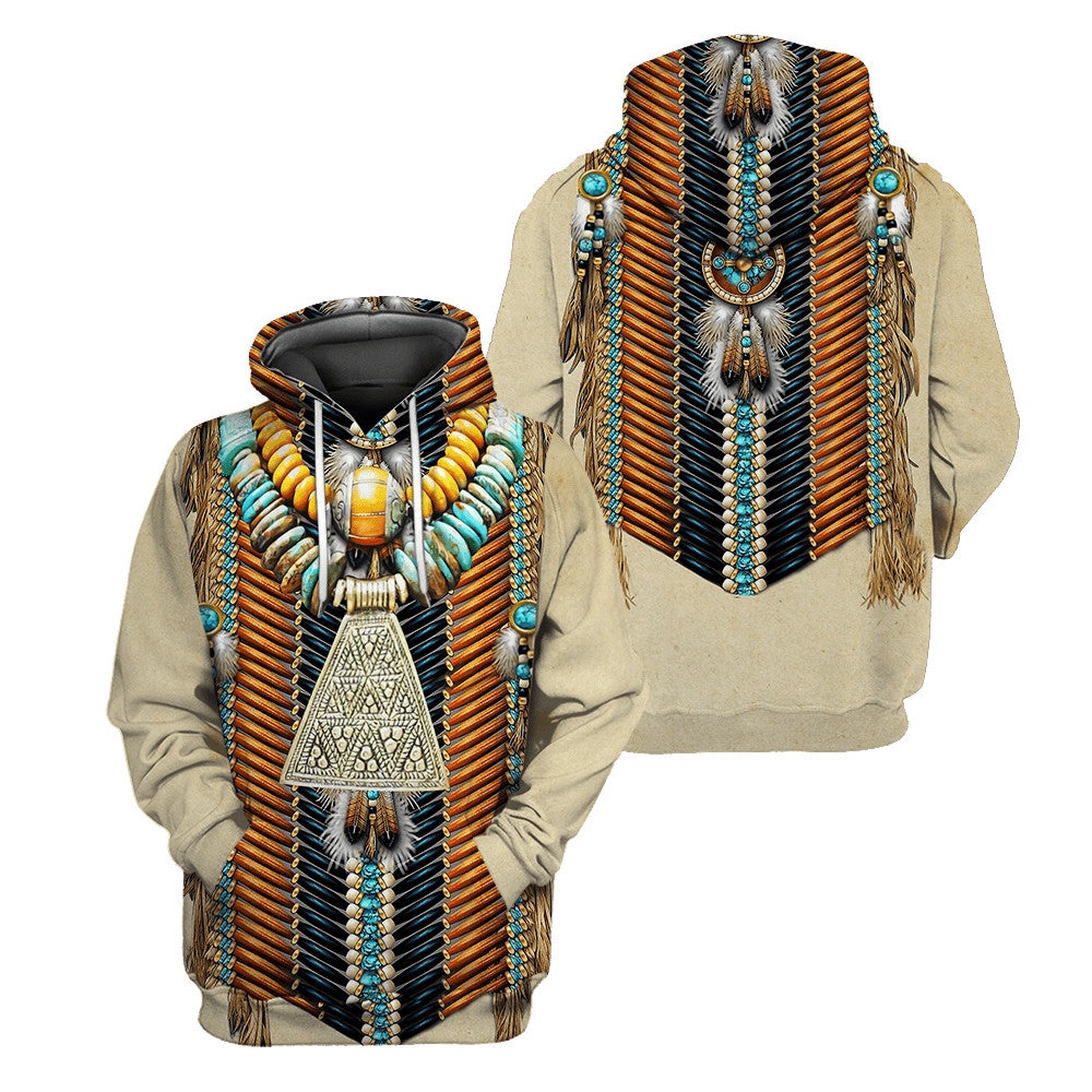 Native American Hoodie, Homeland Vibes Native American 3D All Over Printed Hoodie, Native American Style Hoodie