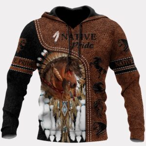 Native American Hoodie, Horse Native American 3D…
