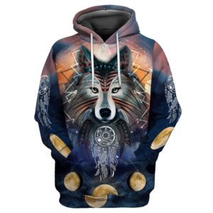 Native American Hoodie, Lunar Eclipse Native American…